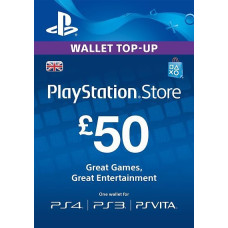 PlayStation PSN Card 50 GBP Wallet Top Up [UK account]
